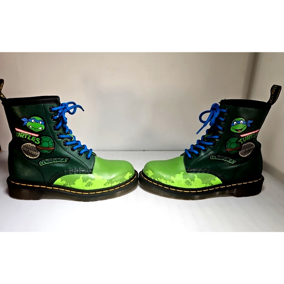 Dr. Martens TMNT Leonardo Boots GLOW IN THE DARK – Rare – Women’s 7 / Men’s 6 - Picture 5 of 14